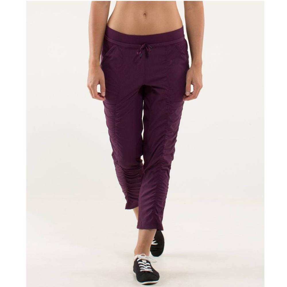 Lululemon Street To Studio Crop Pants in Plum Purple
